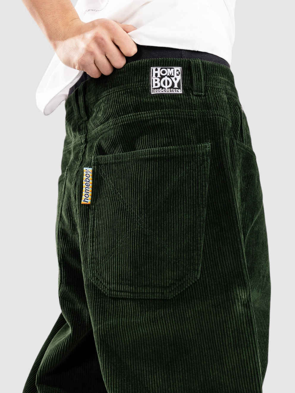 Homeboy X-Tra BAGGY Cord Pants forest green
