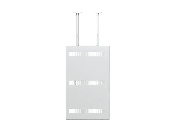 Multibrackets M Pro Series - Indelukke (fast arm, bagplade, 2 loftspladedækker, adapter, etui, 2 pæle (80 cm), 2 interne pæleled) - for LCD display - large - stål - hvid - skærmstørrelse: 75