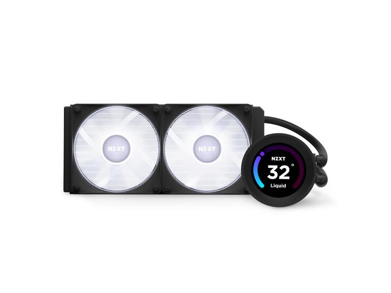 NZXT Wasserkühlung Kraken Elite RGB 240 Schwarz Wasserkühler für Intel und AMD Prozessorsockel mit LCD-Display und leuchtenden, leisen RGB-Lüftern