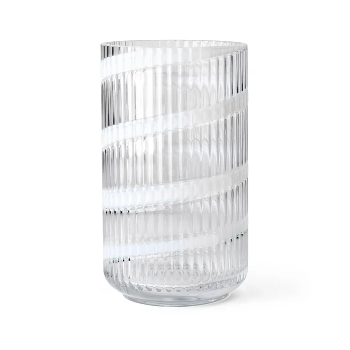 Lyngby Porcelæn - Lyngby Glasvase, swirl, H 25 cm, transparent