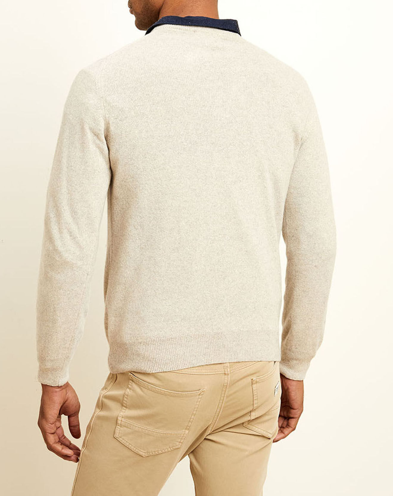 Uverny Pull 100% Cachemire col rond Olivier sable