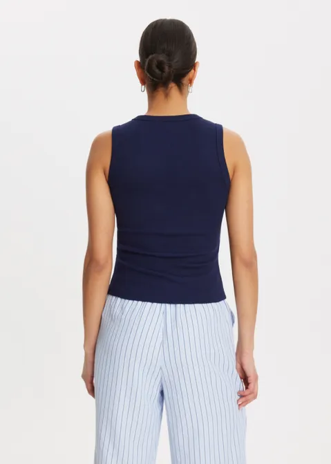 Singlet met knopen blauw (BLW.D)