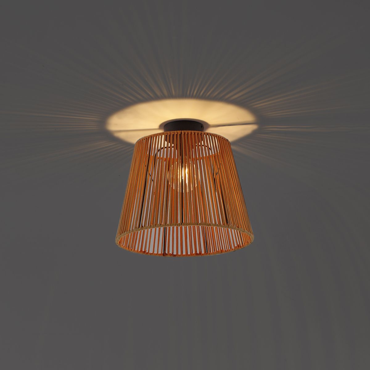 Japandi buiten plafondlamp met oranje touw IP54 - Jayla