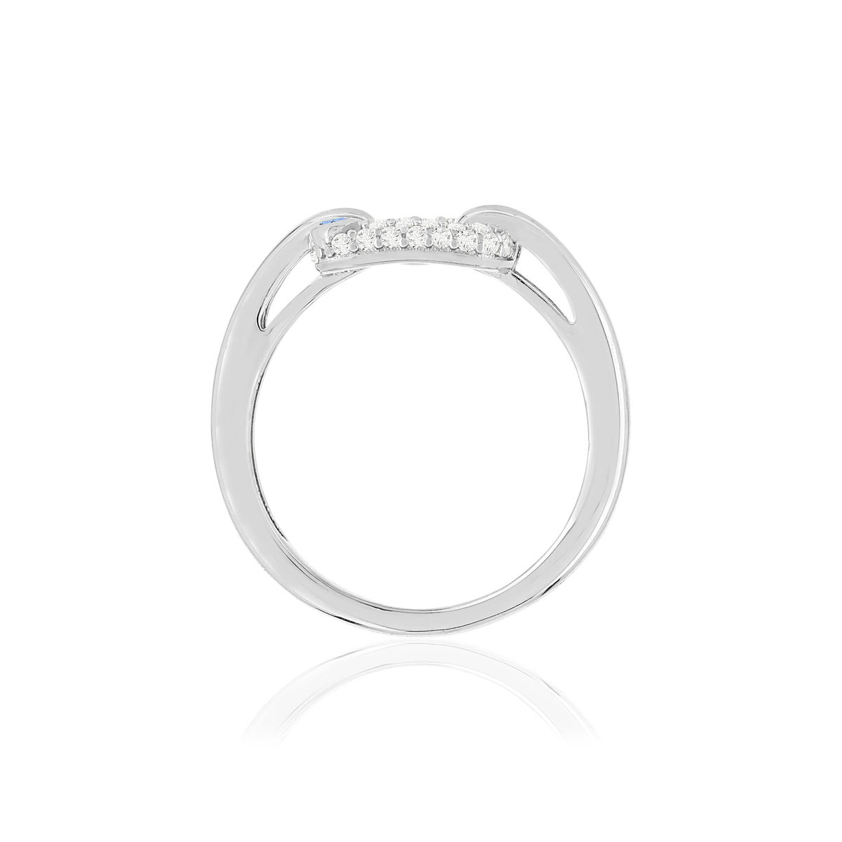 Bague argent 925 zirconias pierre imitation motif carré