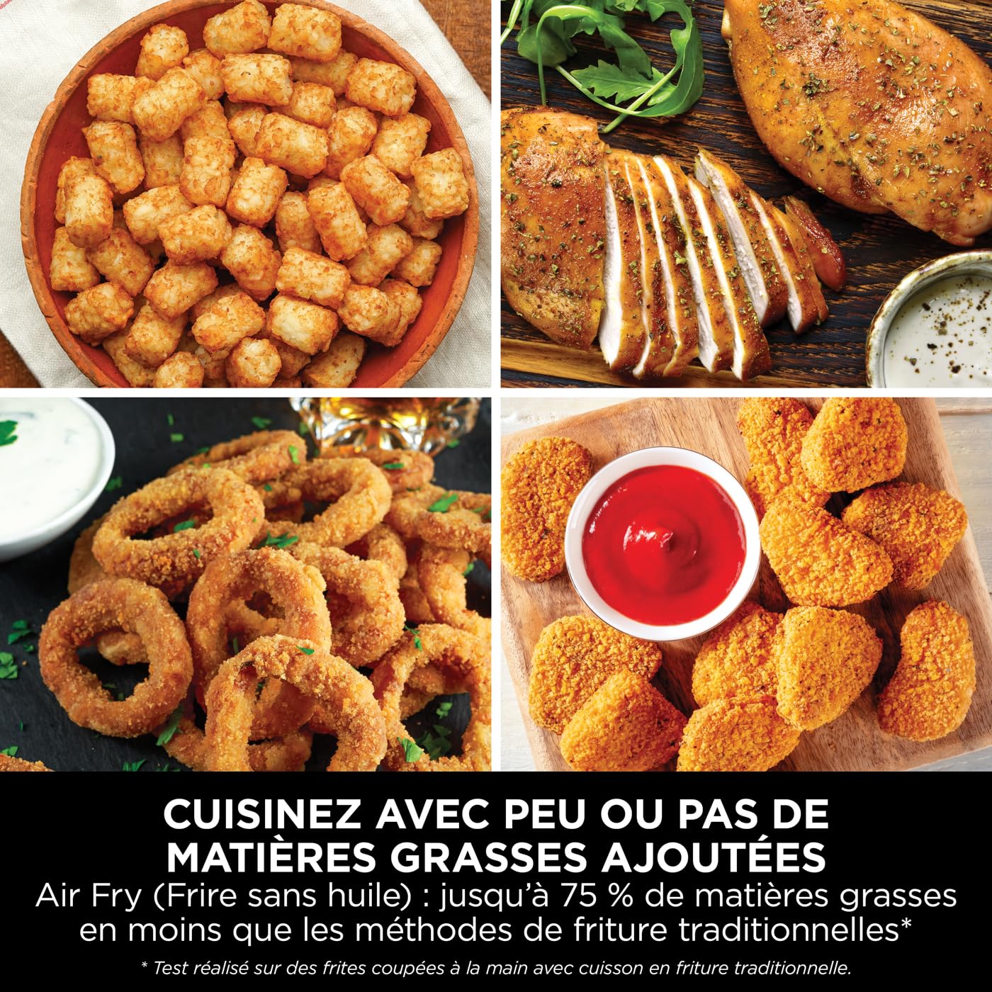 Ninja Double Stack Air-Fryer, Friteuse verticale sans huile à 2 tiroirs, 4 niveaux cuisson, 2 tiroirs et 2 grilles, design compact, capacité de 7,6L,
