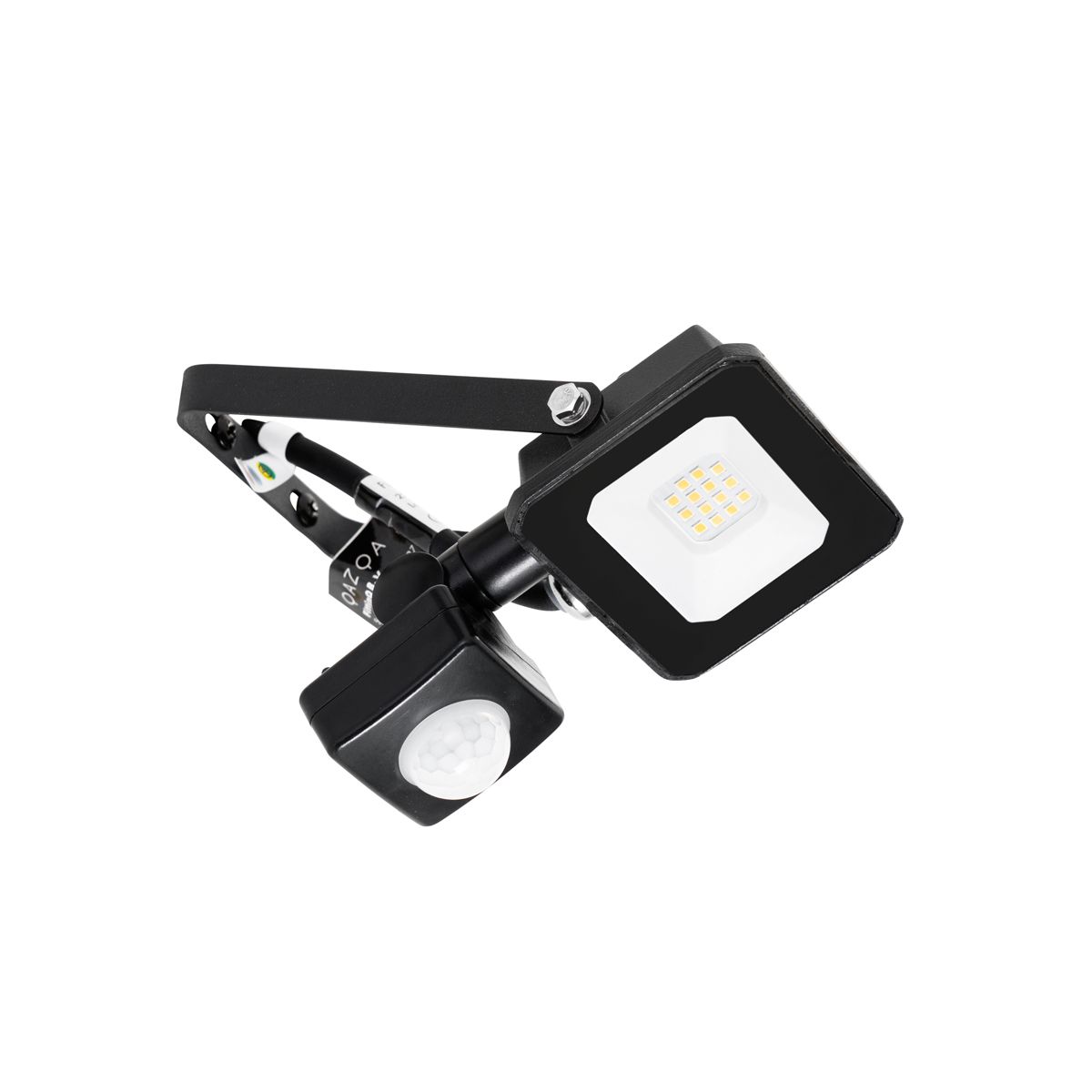 Straler zwart 8,5 cm incl. LED IP44 met bewegingssensor - Levana