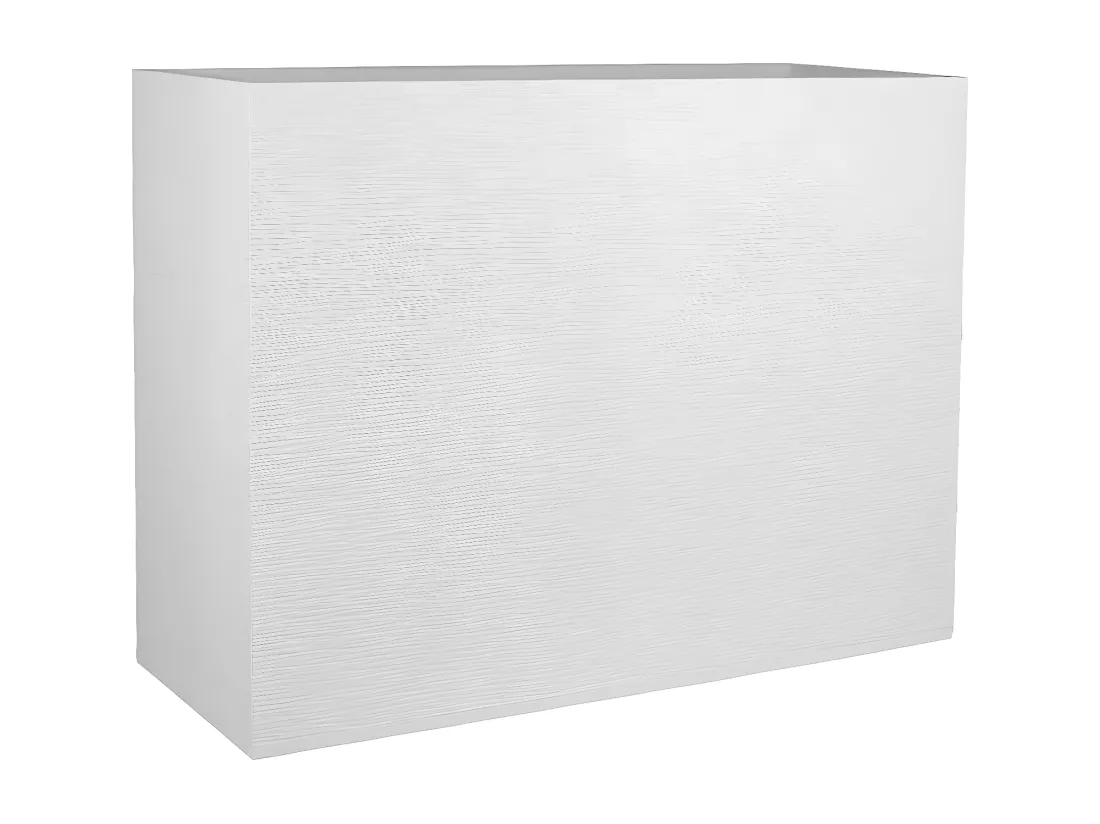 Jardinière rectangulaire Graphit - 78,5 x 29,5 x 60 cm - 46 L - Blanc cérusé - Eda