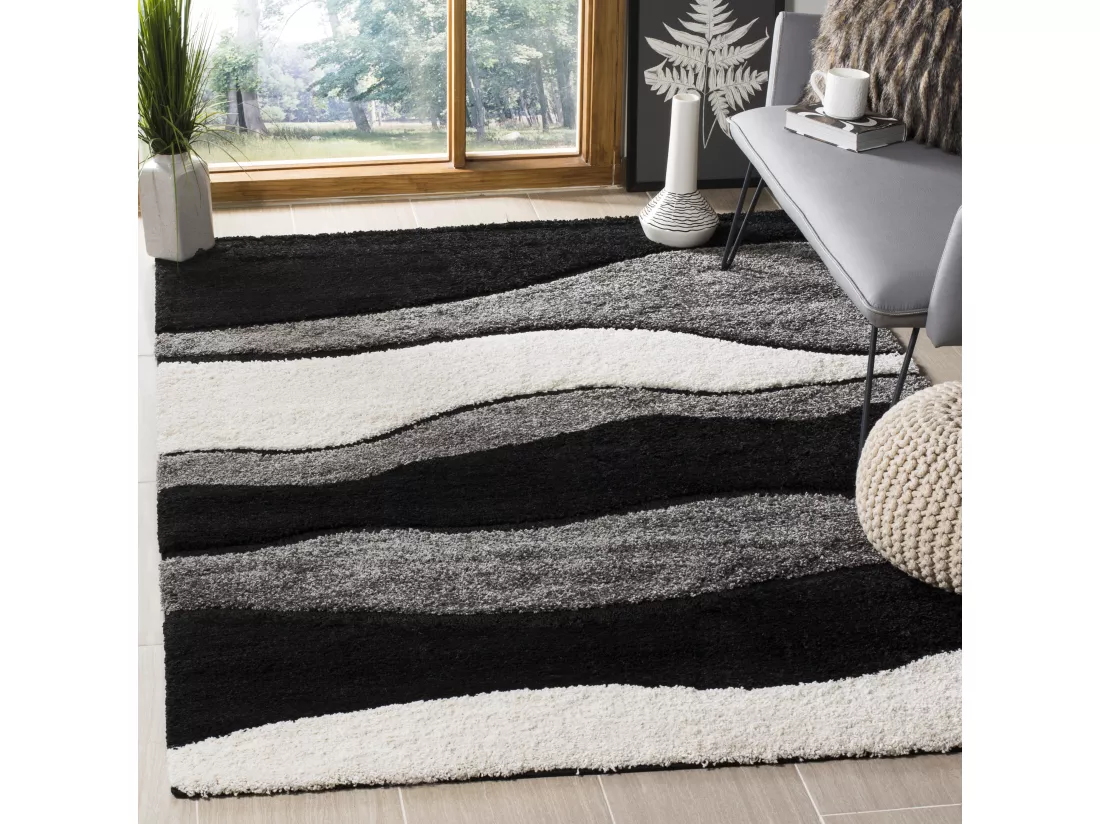 Tapis Grey & Black 122 X 183 cm - Bonita