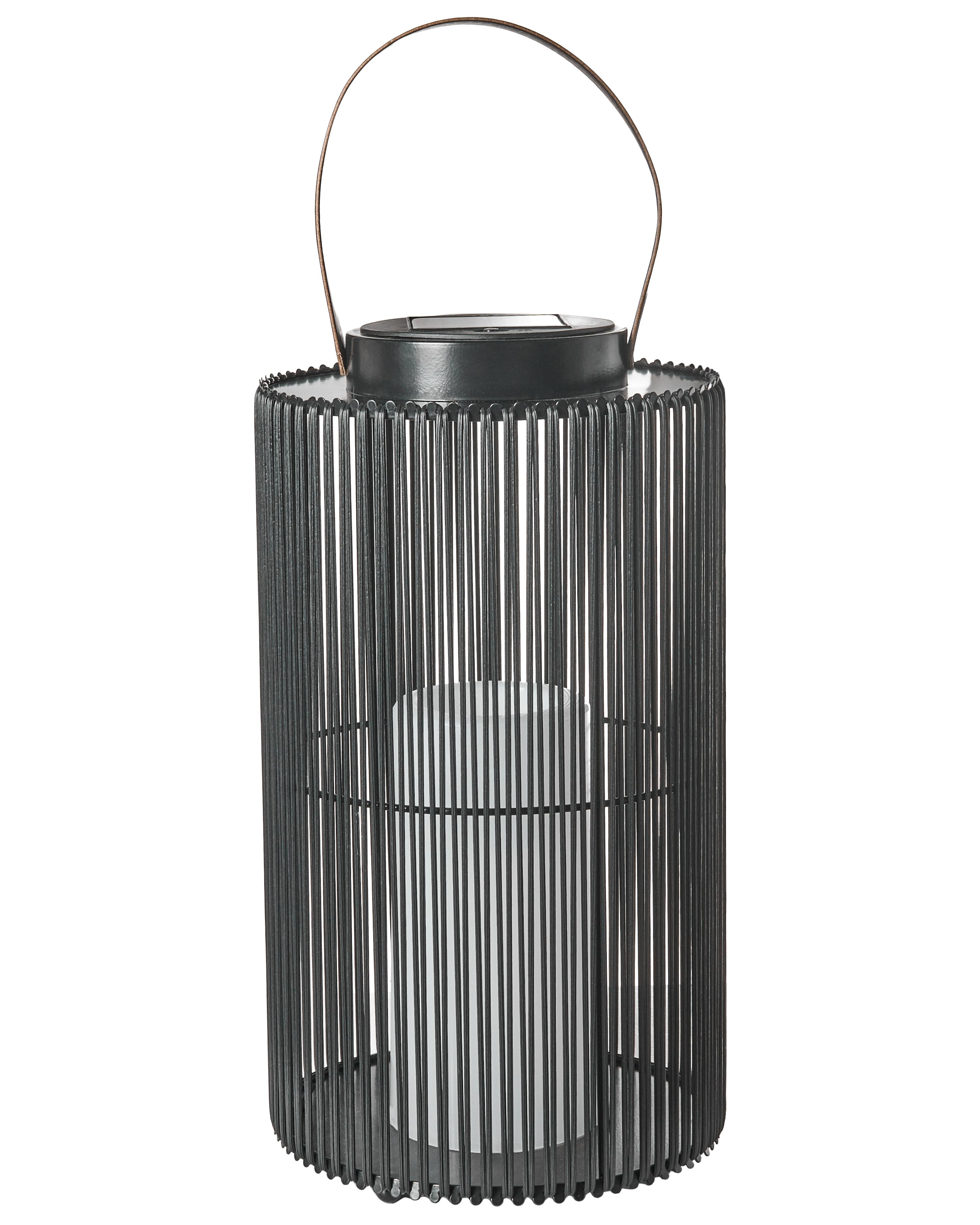 Lantaarn op zonne-energie MACHILI 53 cm Zwart
