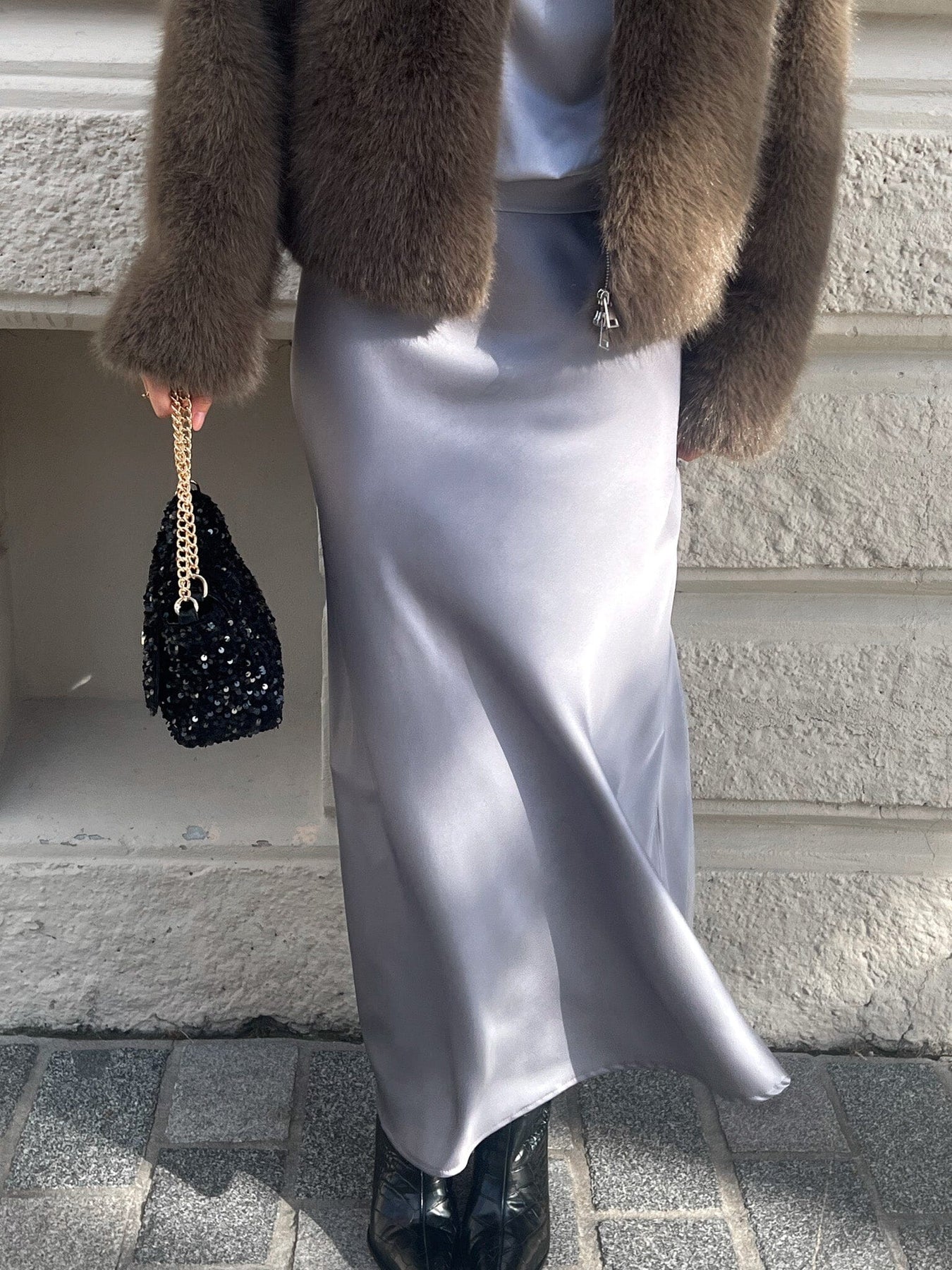 Noella Kellin Skirt 1215 silver grey