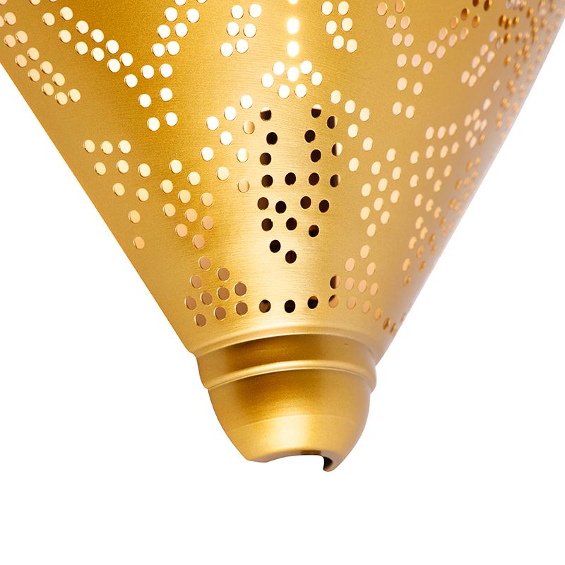 Oosterse wandlamp goud met lichteffect - Zayn