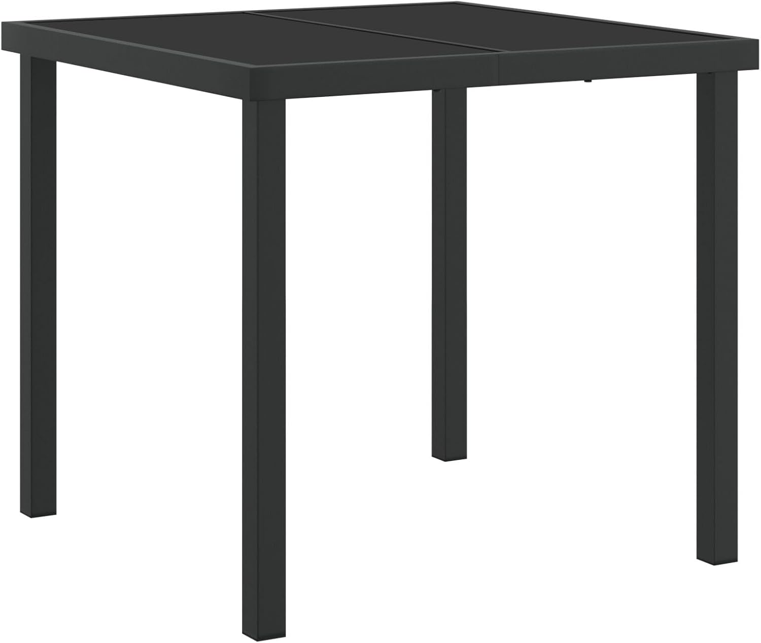5-teiliges Gartenmöbel-Set mit braunen Kissen aus Polyrattan, rechteckigem Tisch und 4 Stühlen für Balkon und Terrasse, Gestell aus robustem und witterungsbeständigem Stahl