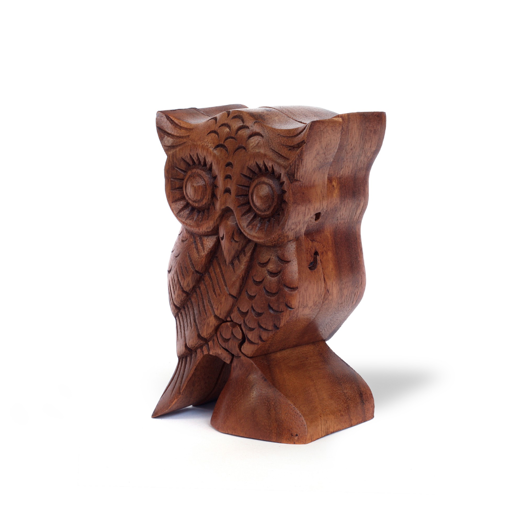 Secret Box 'Standing Owl', T 8,5 cm, B 6 cm, H 13,5 cm von fischer's lagerhaus