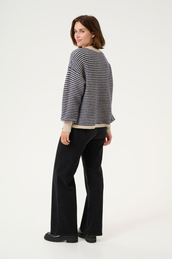 Kaffe KAellery Knit Pullover Feather gray/ blue structure