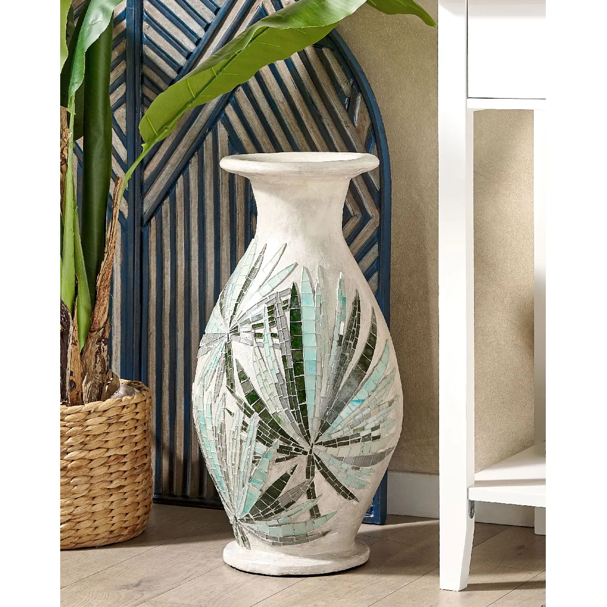 Beliani Vase - Blanc Céramique