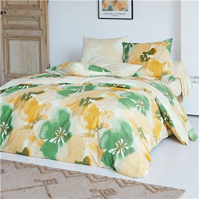 Linge de lit motif pétales - BECQUET CRÉATION