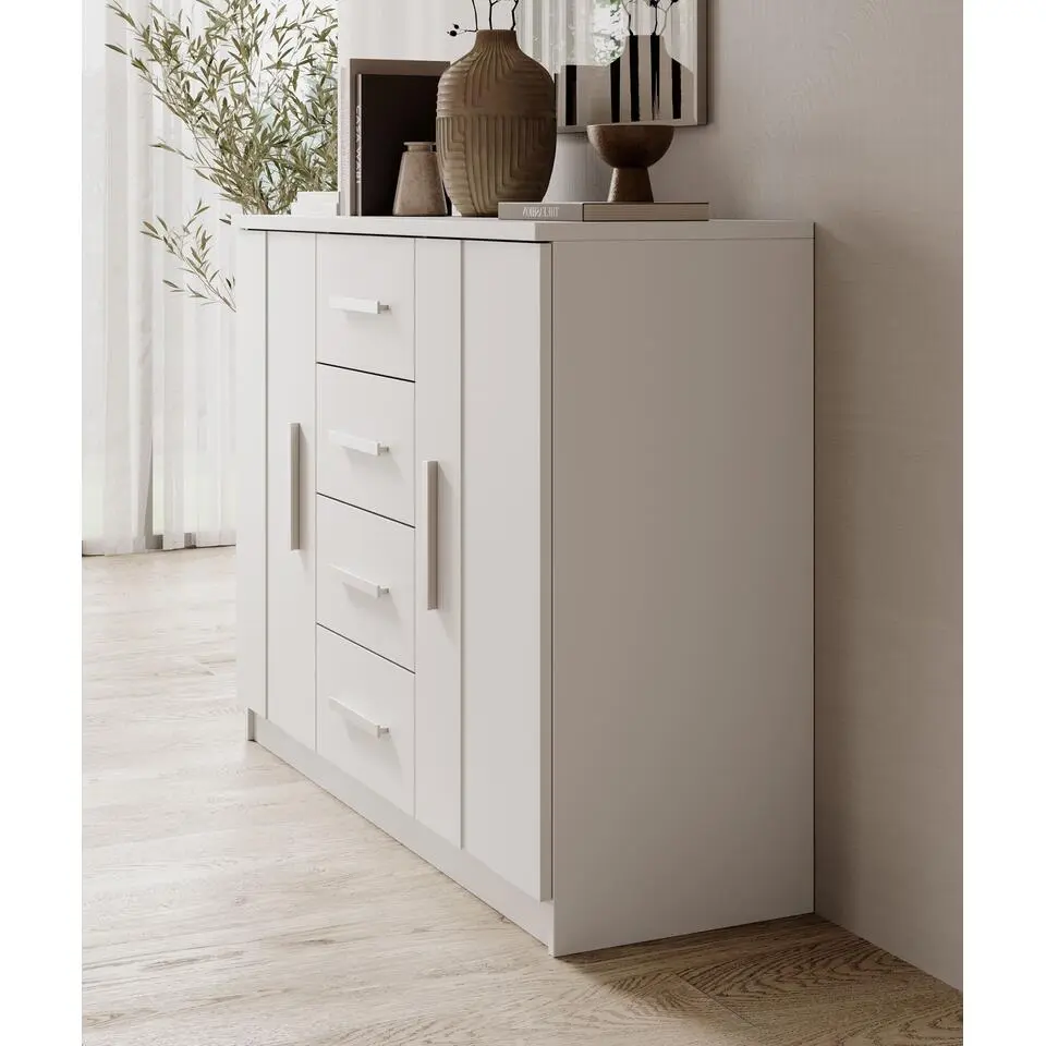 Meubella - Ladekast Blake - Wit - 120 cm
