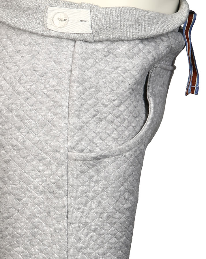 Sweathose QUILTED in grau meliert