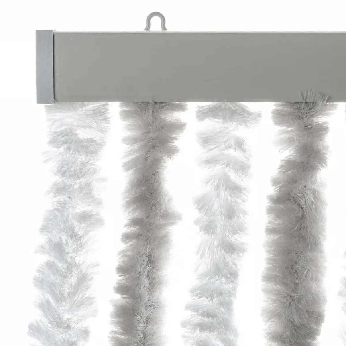 vidaXL Rideau anti-mouches gris clair et blanc - 90x220 cm