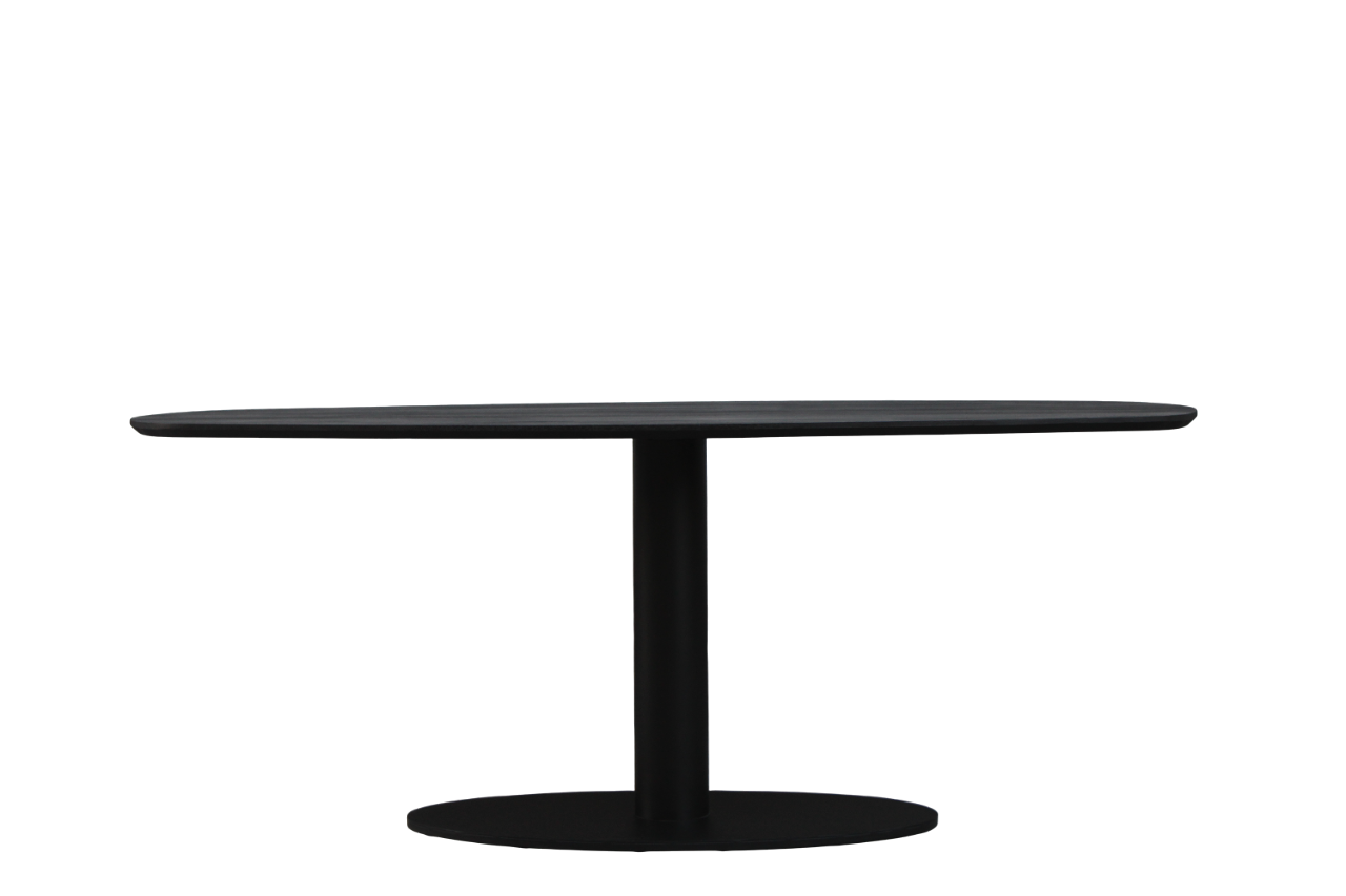 Eettafel Berlijn deens ovaal zwart 240cm