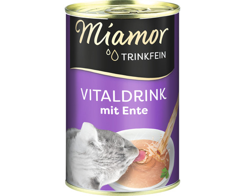 Miamor Trinkfein Vitaldrink kattendrank met eend, 1 verpakking (24 x 135 ml)