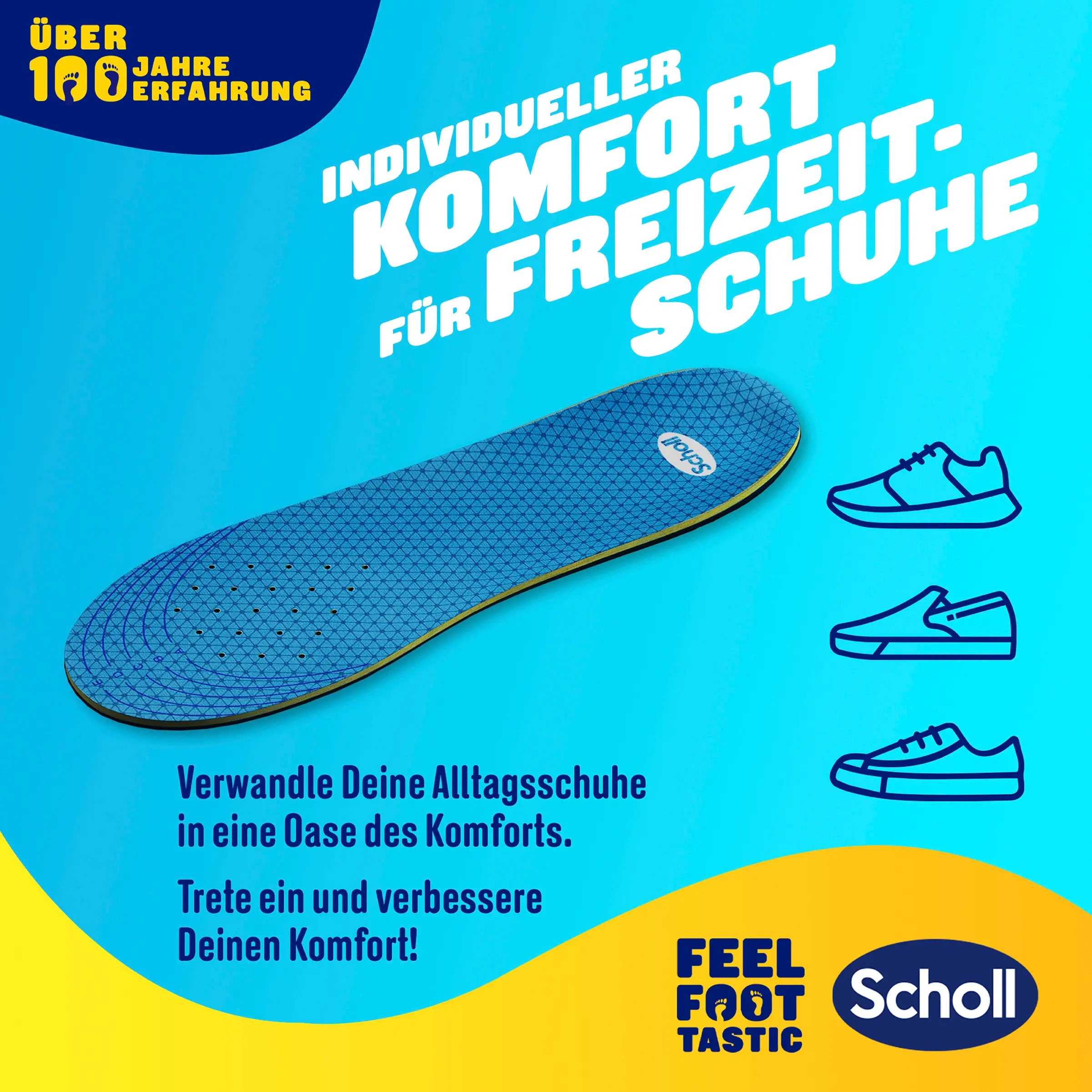(1 Paar) Gr. L GelActiv Everyday Einlegesohlen Schuhsohlen - Bunt