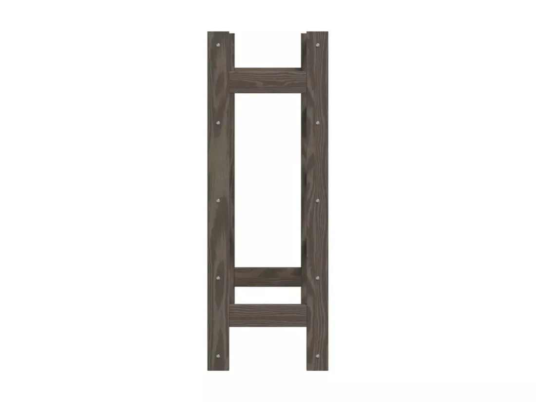 Casier à bouteilles pour 20 bouteilles gris bois pin solide