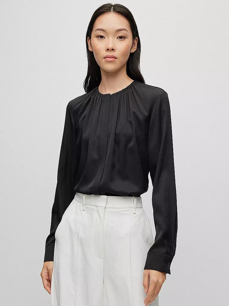 BOSS Seidenbluse BANORA schwarz