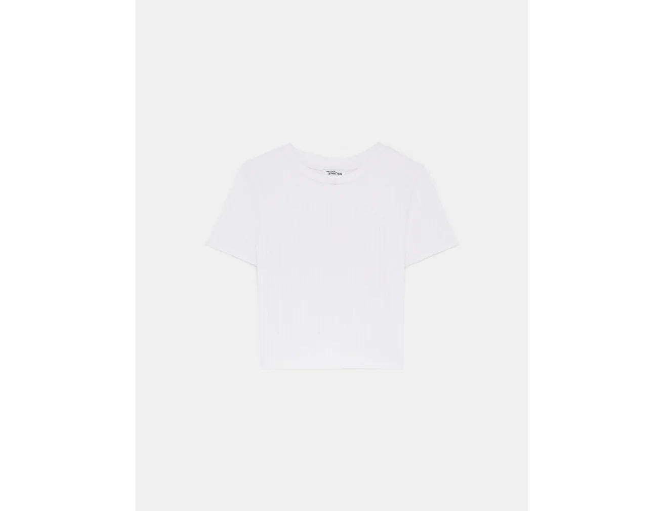 T-shirt côtelé blanc