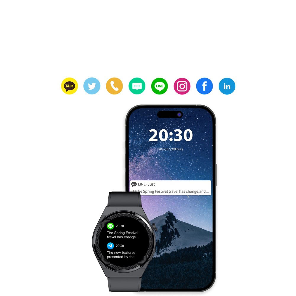 Fitness Tracker Smart Watch mit Herzfrequenz- / Blutsauerstoff / Schlafüberwachung 1.39