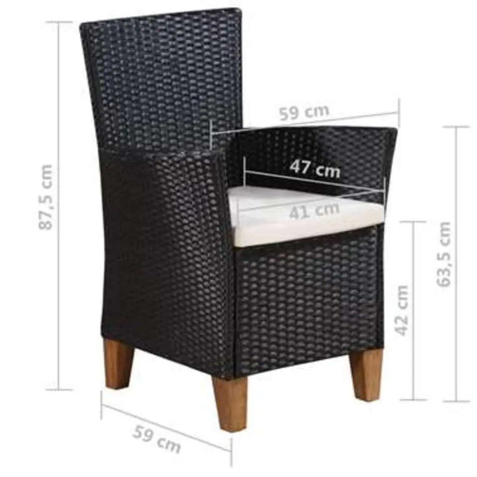 vidaXL - Eethoek Voor Buiten - Multikleur - Poly rattan