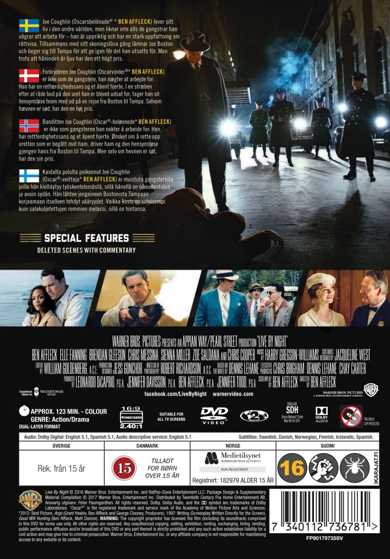 Live By Night / Lev Om Natten - DVD