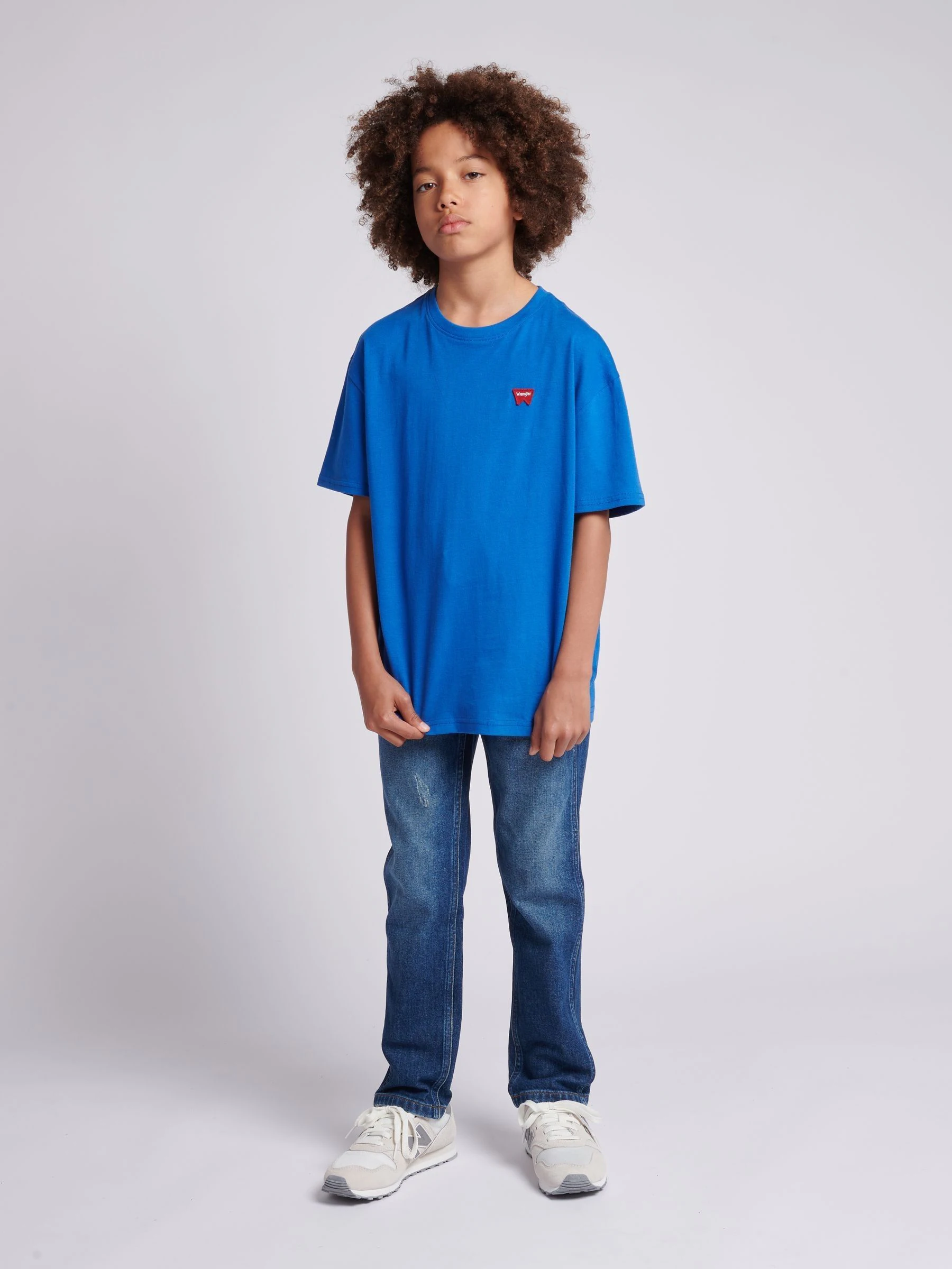 Blauw chroom - Wrangler - Jeans met rechte pijpen voor jongens