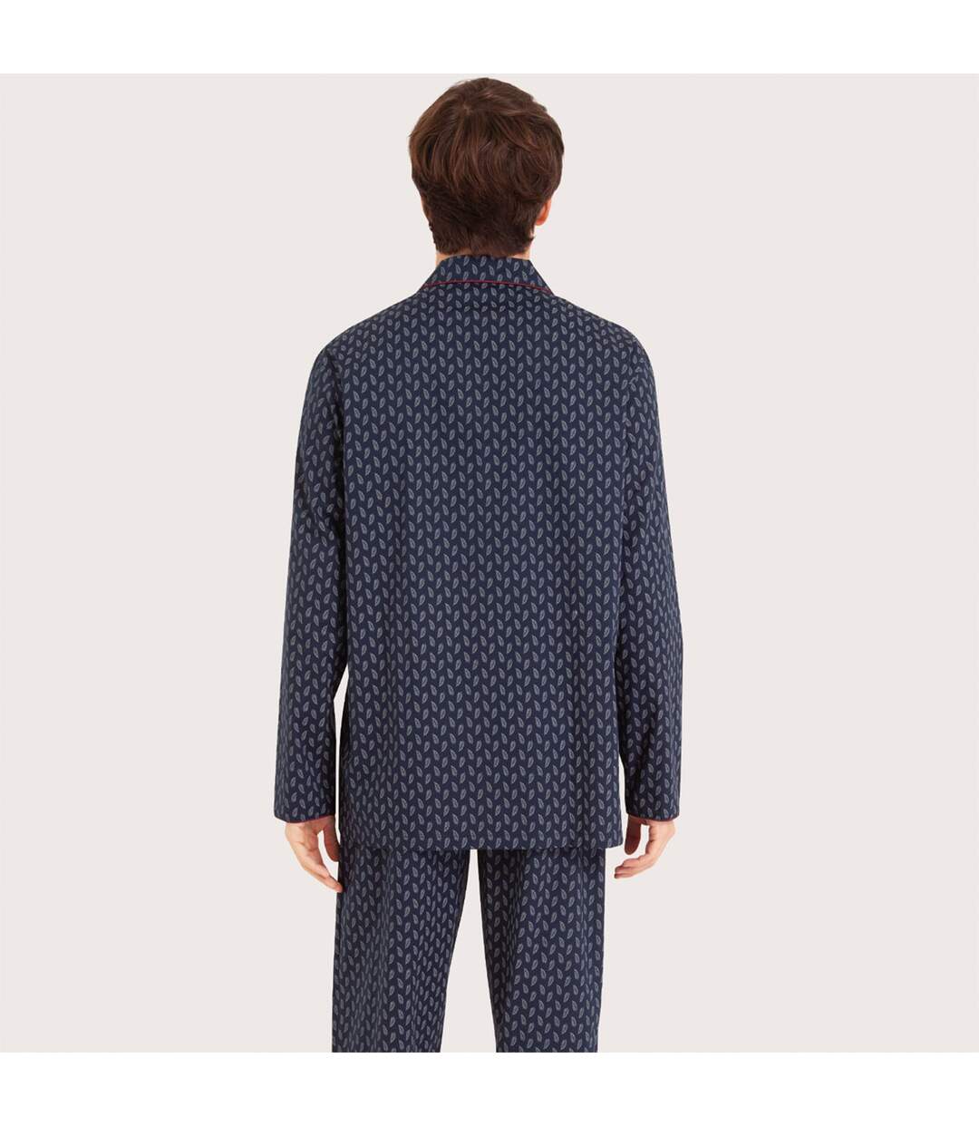 Pyjama long ouvert homme Popeline