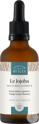 Comptoir Des Huiles Le Jojoba Huile Régulatrice Visage Corps Cheveux Peaux Mixtes Grasses 50ml