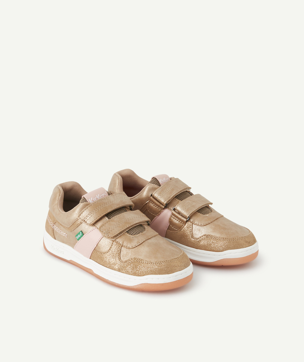 KICKERSBASKETS KALIDO FILLE BEIGE ROSE BRILLANT