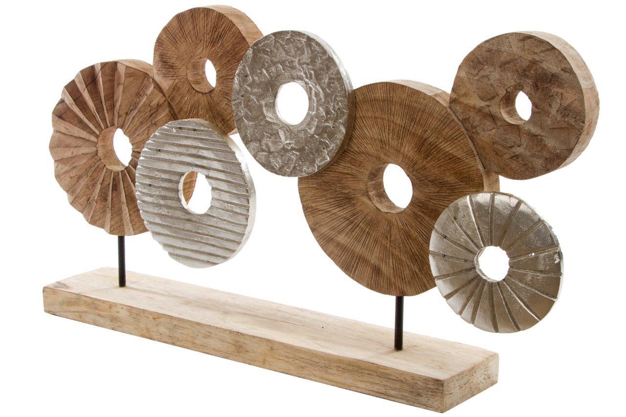 Dekoaufsteller MANDAURI - Massivholz - 62,5 cm