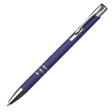 Easy Gifts Schlanker Kugelschreiber aus Metall, blau