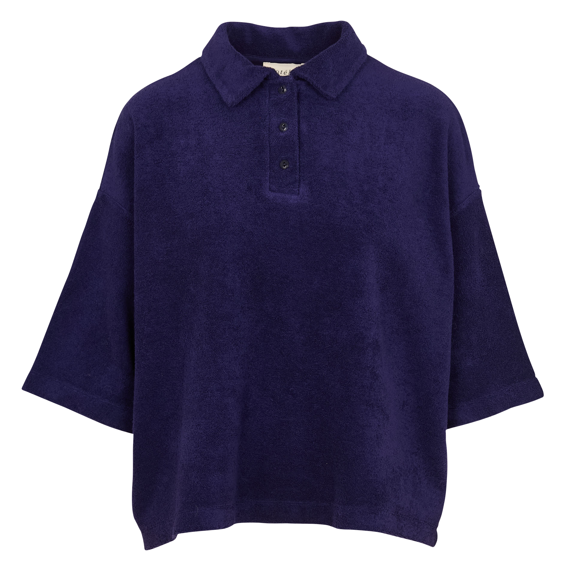 Polo éponge en coton| Bleu