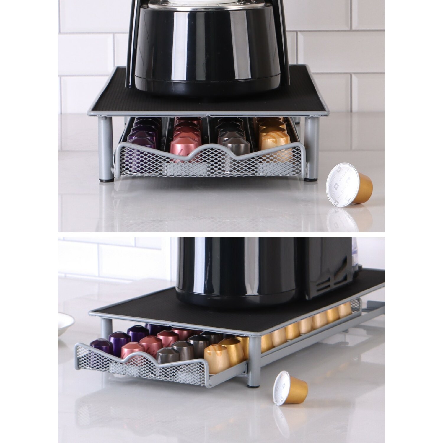 Kaffeekapsel Schublade für 40 Kapseln kompatibel mit Nespresso