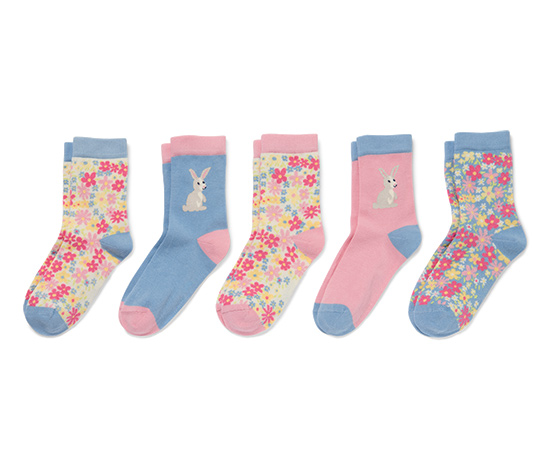 5 Paar Kleinkind-Socken, rosa