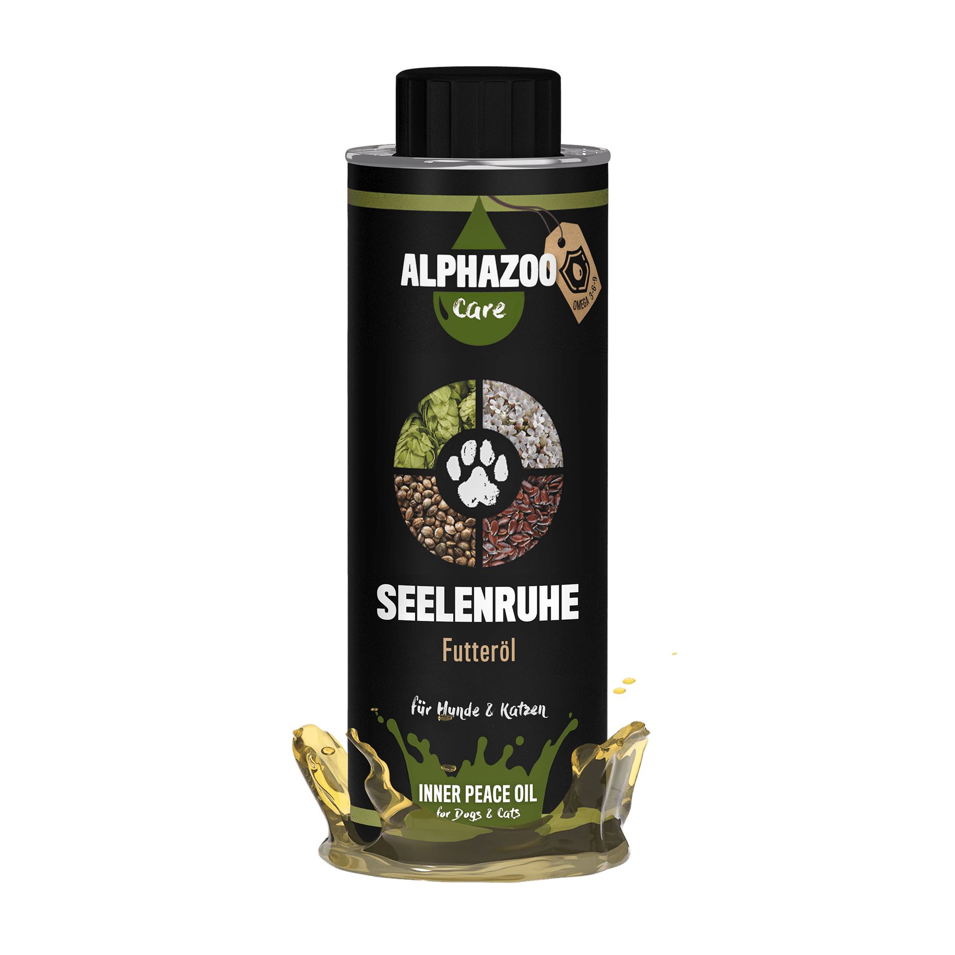 ALPHAZOO Seelenruhe Futteröl für Hunde und Katzen