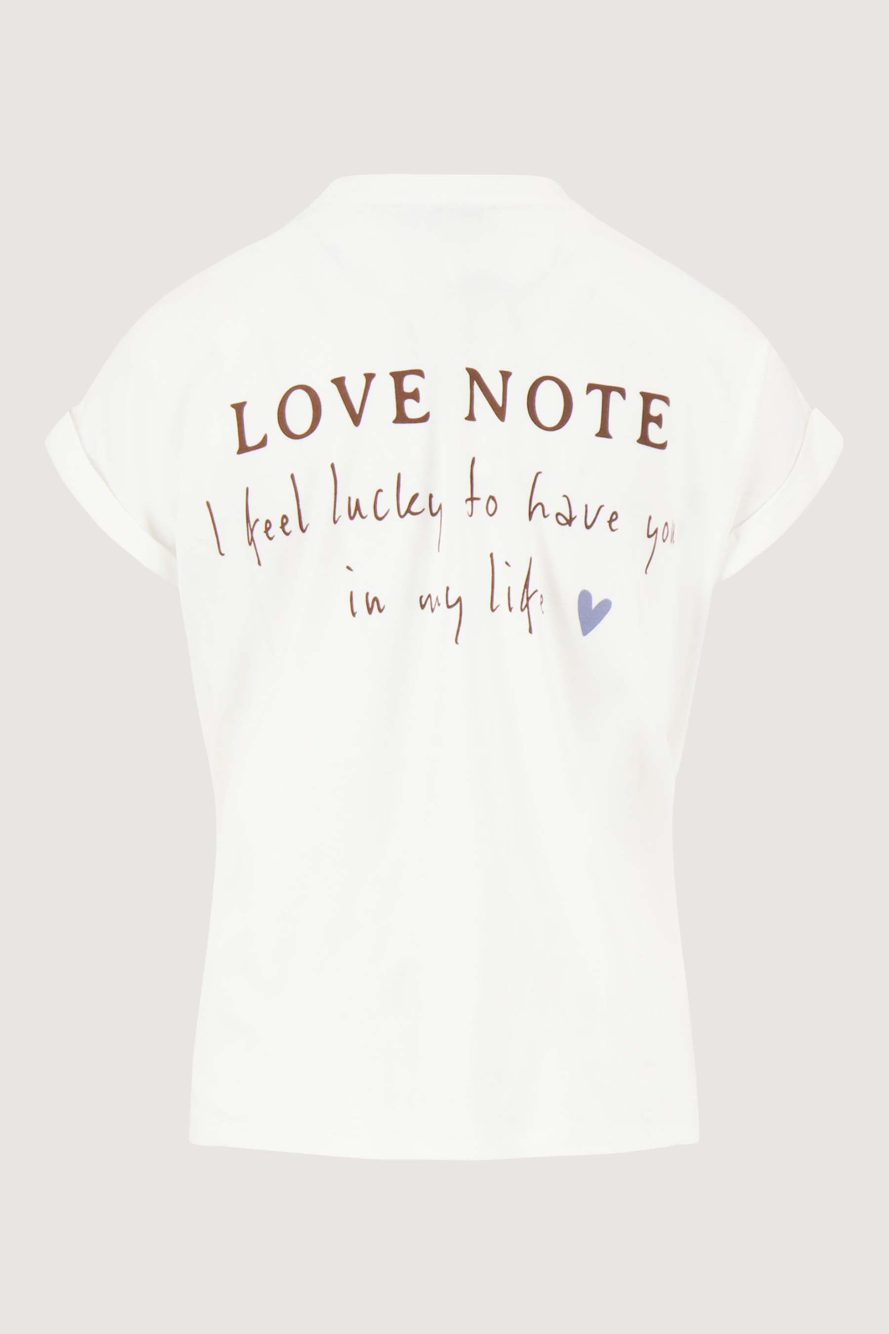 T-shirt met opgerolde mouw en print