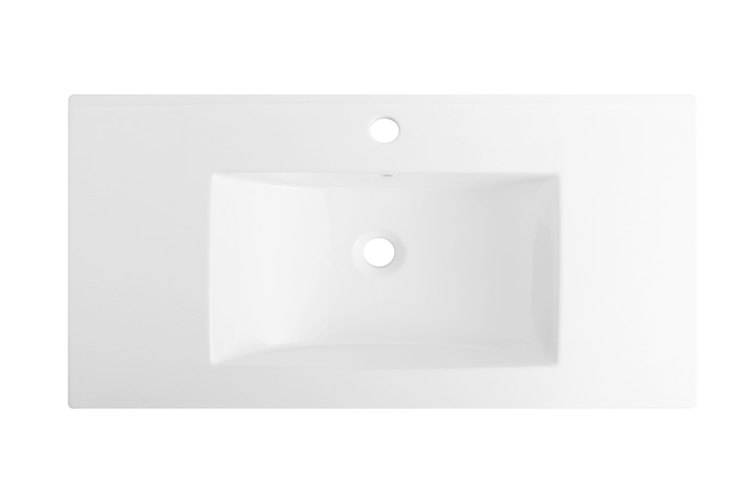 Fontana Latina keramische wastafel 100cm met kraangat wit glans