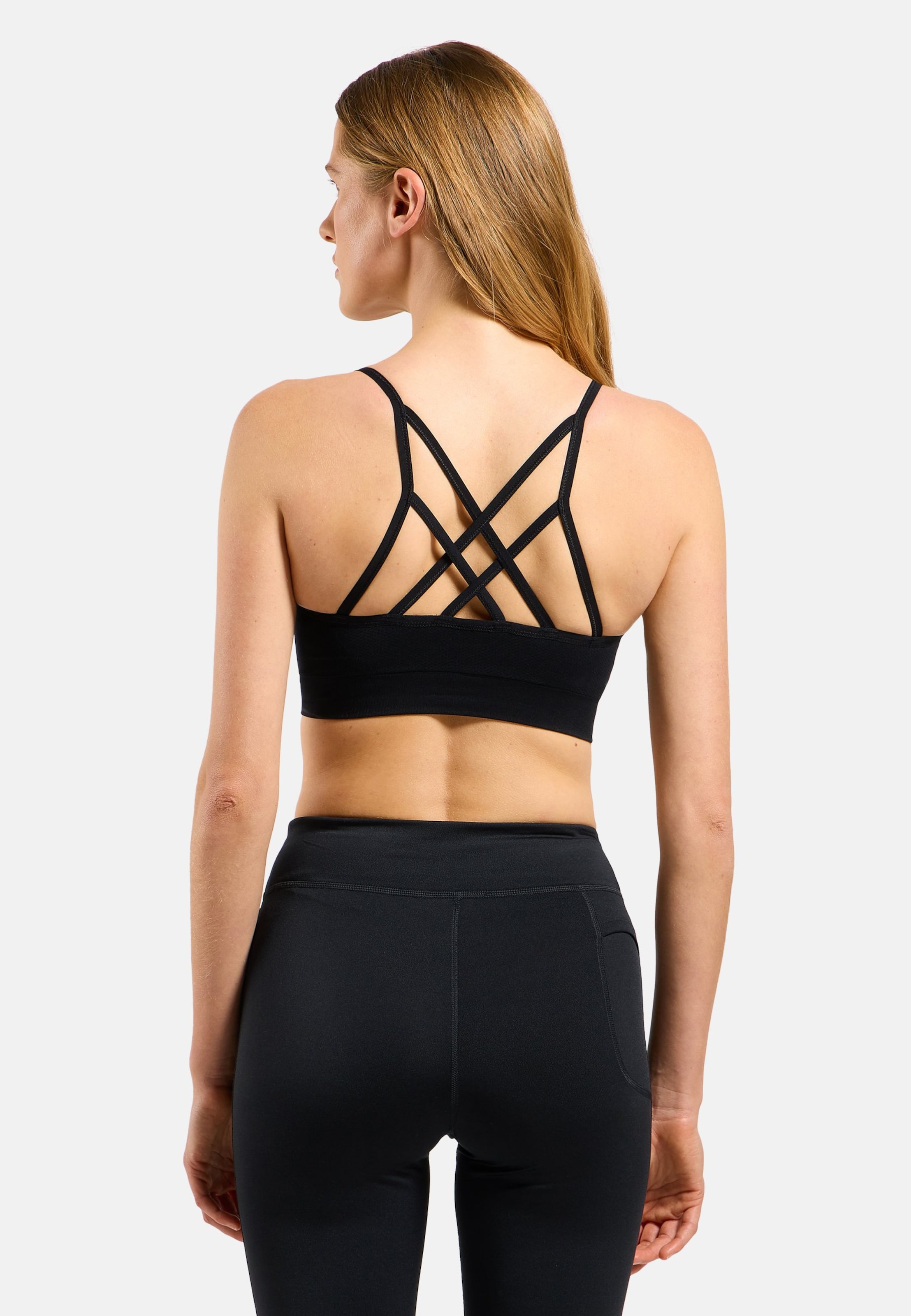 Seamless Wende-Sport-BH mit sanftem Halt in black - grey melange