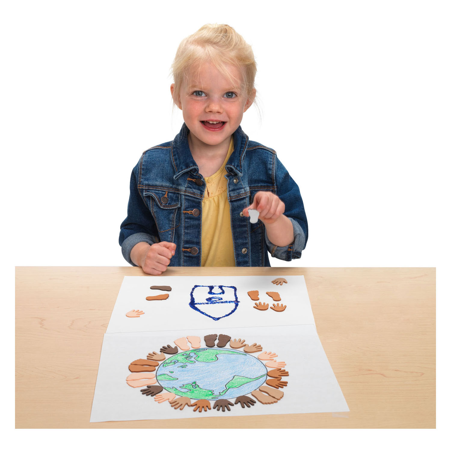 Colorations - Colours Like Me Handen en Voeten Foamstickers, 200st.