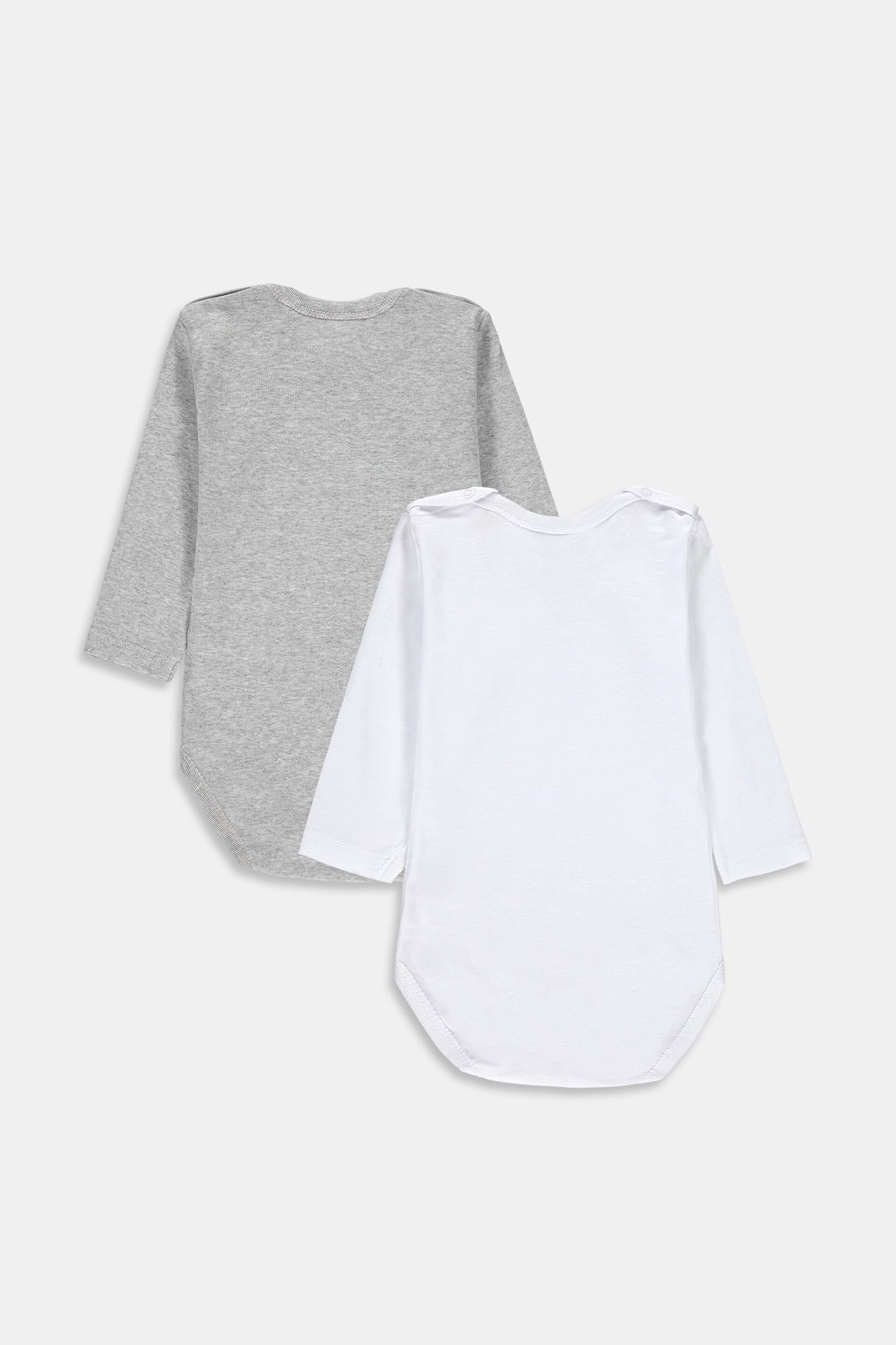 Lot de 2 grenouillères, 100% coton bio