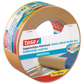 Tesa Universal dubbelzijdig kleefband 25 m x 50 mm