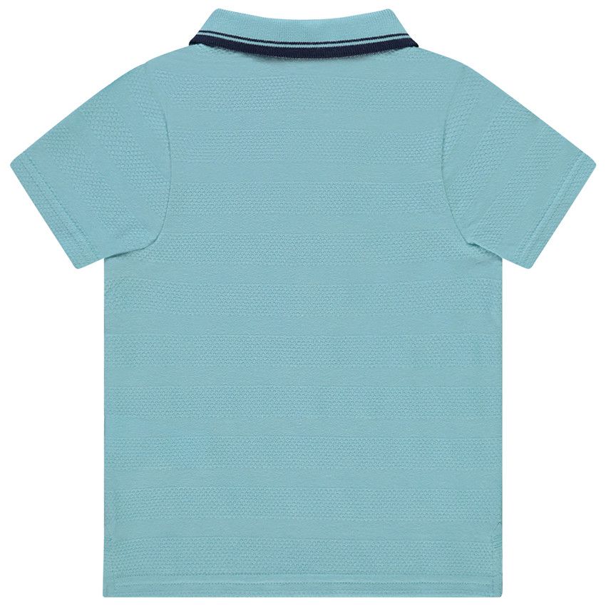 Polo manches courtes print fantaisie pour bébé garçon - Bleu