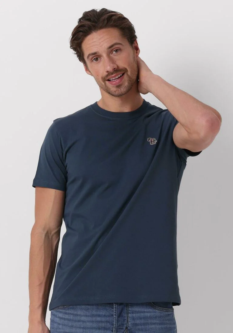 PS PAUL SMITH blauwe ps paul smith polo mens slim fit ss tshirt zebra badge